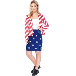OppoSuits Oppo Suits American Woman Suit Adult Costume, 12