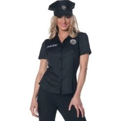Underwraps Costumes Police Adult Costume Fitted Shirt