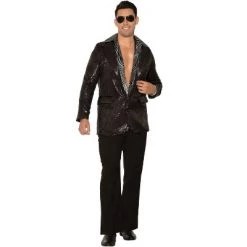 Forum Novelties Black Disco Sequin Blazer (Standard)