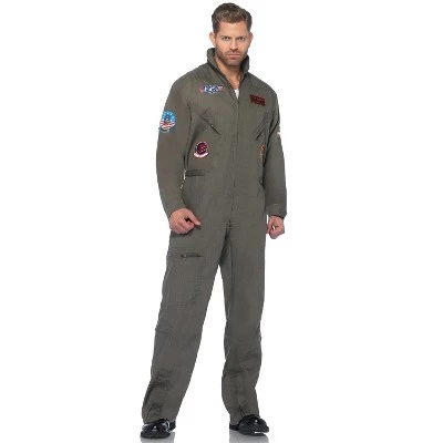 Top Gun Top Gun Men's Flight Suit Plus Size Costume - Image 2