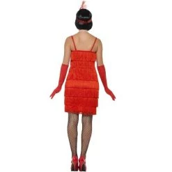 Smiffy's Smiffy Short Flapper Dress Adult Costume (Red)