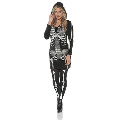 Underwraps Costumes Women's Skeletal Hoodie Dress Costume - Image 5