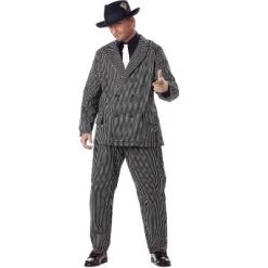 California Costumes Plus Size Pinstriped Suit Costume