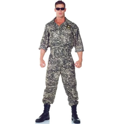 United States Army Army Jumpsuit Plus Size Costume, 2X-Large, Multicolor