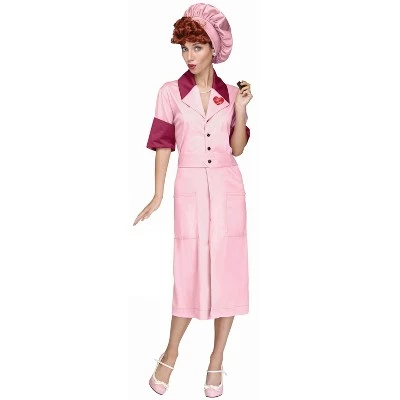 I Love Lucy Lucy Candy Factory Adult Costume - Image 2