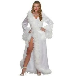 Forum Novelties Vintage Hollywood Marabou Satin Robe Adult Costume