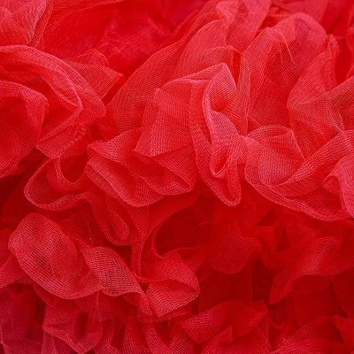 Spooky Central Red Lace Tutu Petticoat Skirt for Women, One Size for Adult