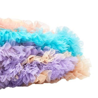 Sparkle and Bash Petticoat Under Skirt Fluff for Women, Tutu for Ballet Dance, Adjustable Elastic Waist Size 22-36 in, Rainbow - Image 4